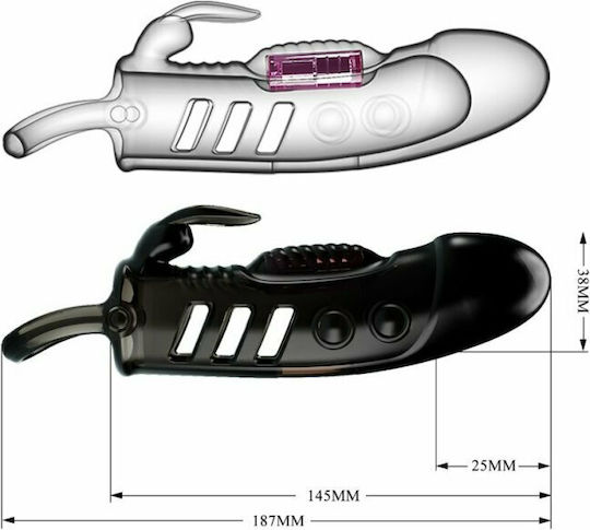 Pretty Love Sloane Προέκταση Πέους Penis Sleeve Black 14.8cm