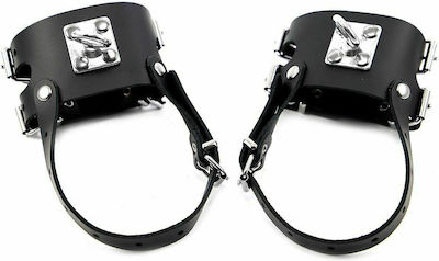 Kiotos Leather Ankle Restraints With Heavy O-Ring Black