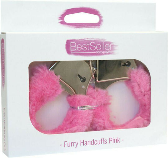 Toyz4lovers Bestseller Handcuffs With Fur Белезници в Розов Цвят