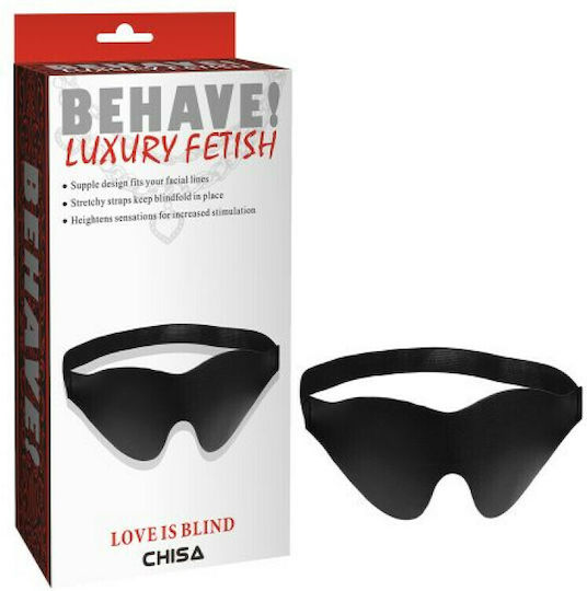 Chisa Novelties Behave! Luxury Fetish BDSM Μάσκα Love Is Blind Classics σε Μαύρο Χρώμα