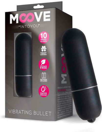 IntoYou Moove Вибриращ Bullet 10 Скорости Mini Вибратор Bullet Черен