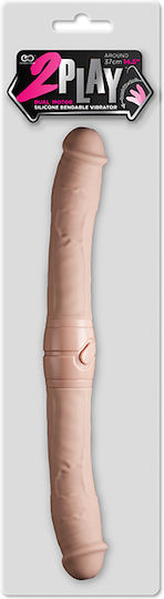 Nanma 2Play Vibrating Double Dong Dublu Vibrator 36cm Carne