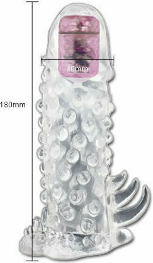 Baile Brave Man III Sensor Extension Extensie Penis cu Vibratie Transparent 18cm
