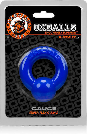 Oxballs Gauge Super Flex Cockring Cock Ring Schwanz Blau