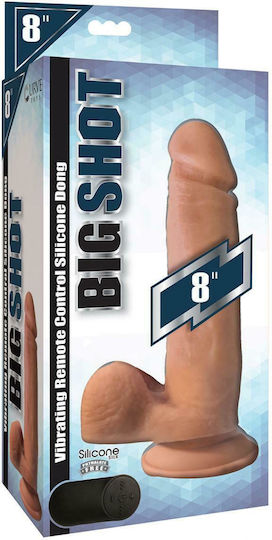 Curve Toys Vibrating Remote Control with Balls Realistic Vibrator with Remote Control 20cm Flesh