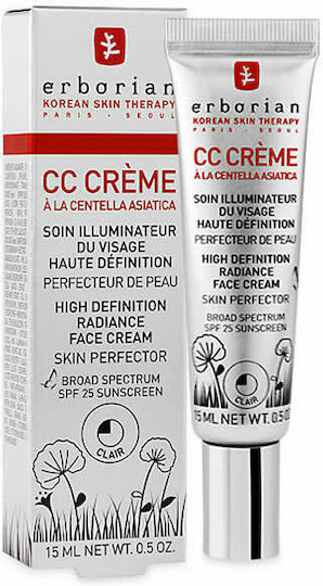 Erborian A La Centella Asiatica CC- Clair Creme Gesicht Tag mit SPF25 mit Centella Asiatica 15ml