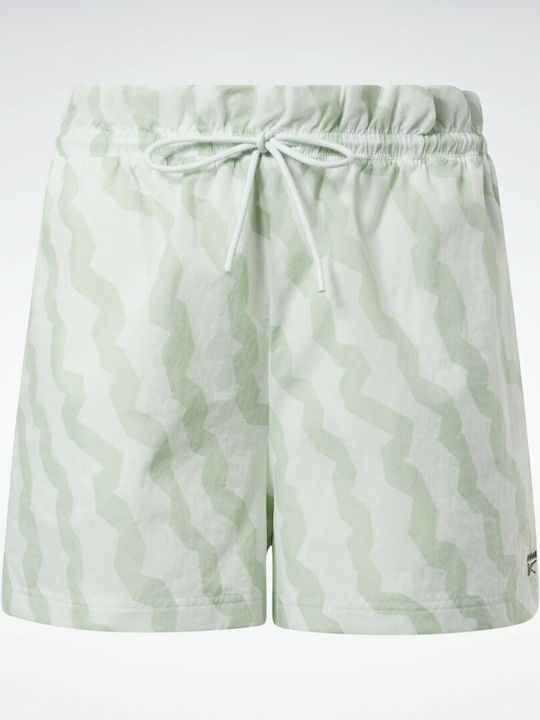 Summer Waves Women's Sporty Shorts White/Green