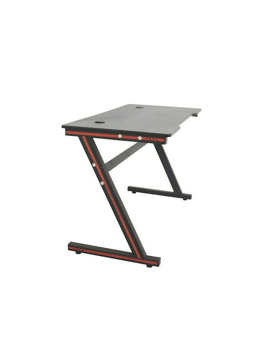 Γραφείο Gaming Ziko 2.0 Ξύλινο Black με Μεταλλικά Πόδια 60x75x120εκ.