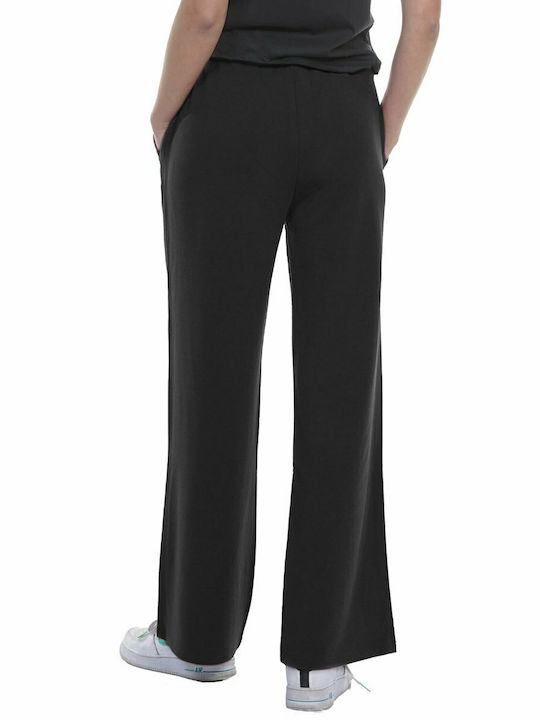 Body Action Women's Wide Sweatpants Black