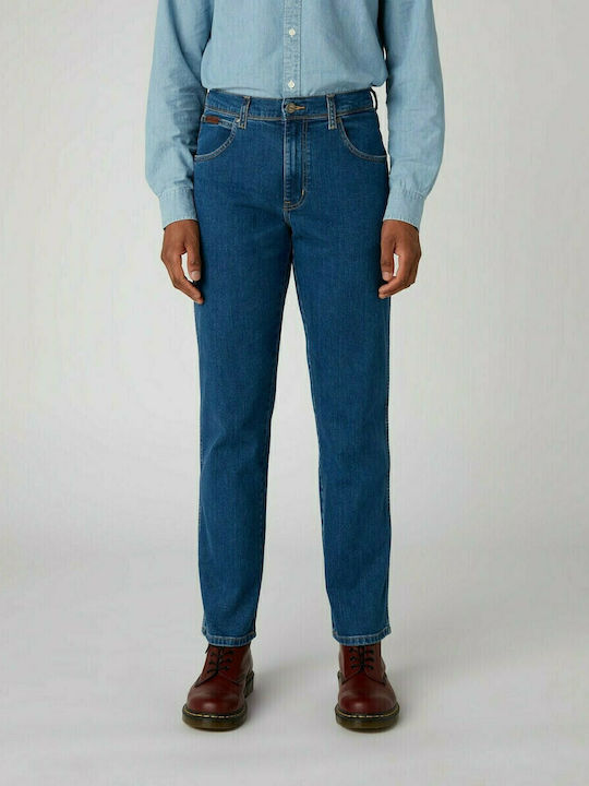Texas Men's Jeans Pants with Regular Straight Fit Navy Blue