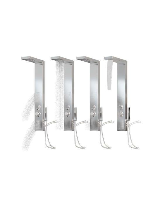 vidaXL Hydromassage Column 114cm Silver