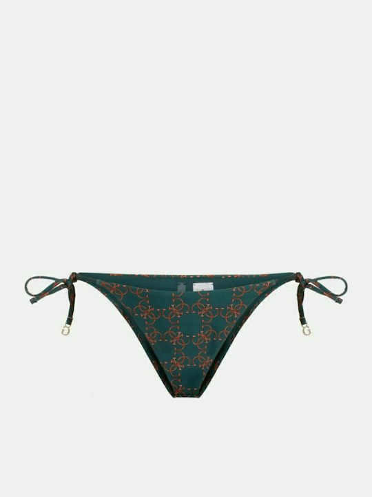 E2GO17MC04R Bikini Slip mit Schnürchen Grün