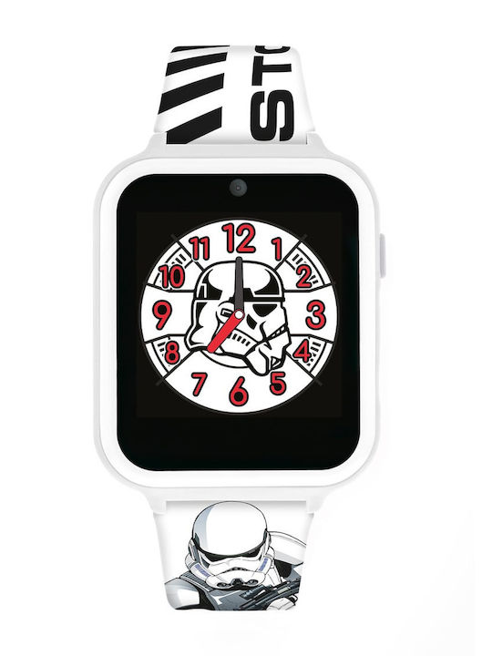 Disney Kids Digital Watch Storm Trooper with Rubber/Plastic Strap White Disney Kids Digital Watch Storm Trooper with Rubber/Plastic Strap White