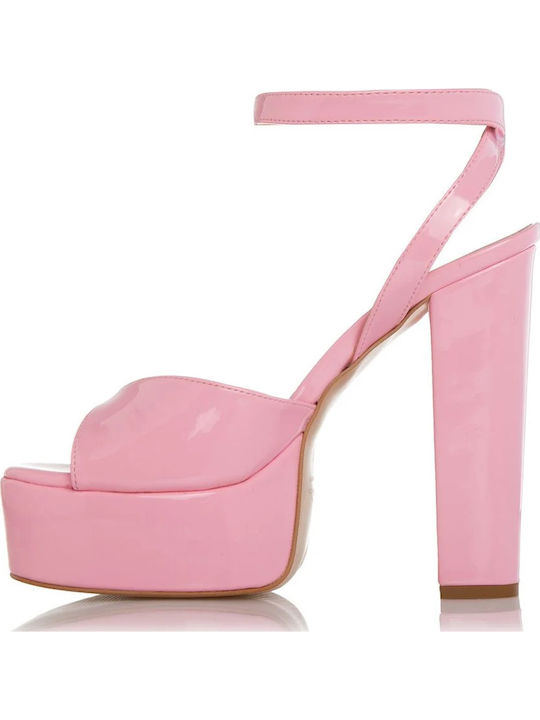 Sandals from Patent Leather Pink