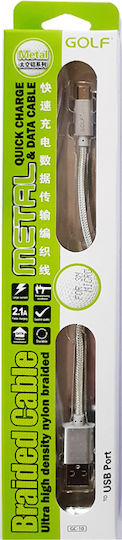 Golf Braided USB 2.0 spre micro USB Cablu Auriu 3m (GC-10M-3-GD) 1buc