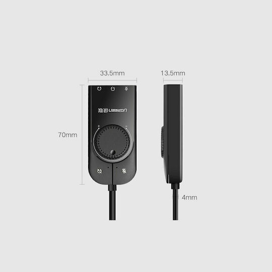 Ugreen CM129 15cm External USB 2.0 Sound Card
