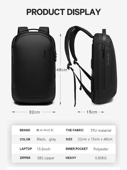 Bange 7225 Waterproof Backpack Backpack for 15.6" Laptop Black