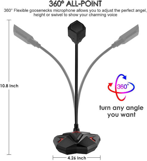Eivotor Gaming Ustream USB Microfon USB Gooseneck
