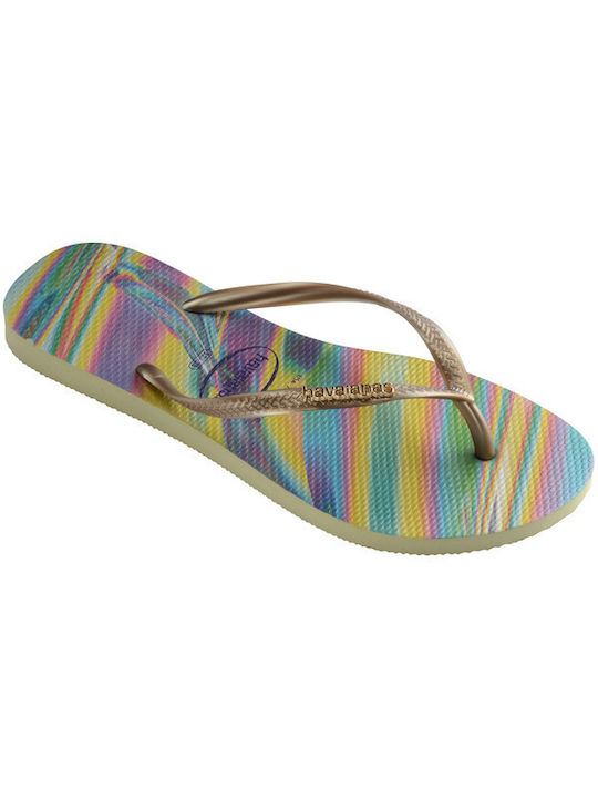 Havaianas Iridescent Papuci de plajă Lime Green