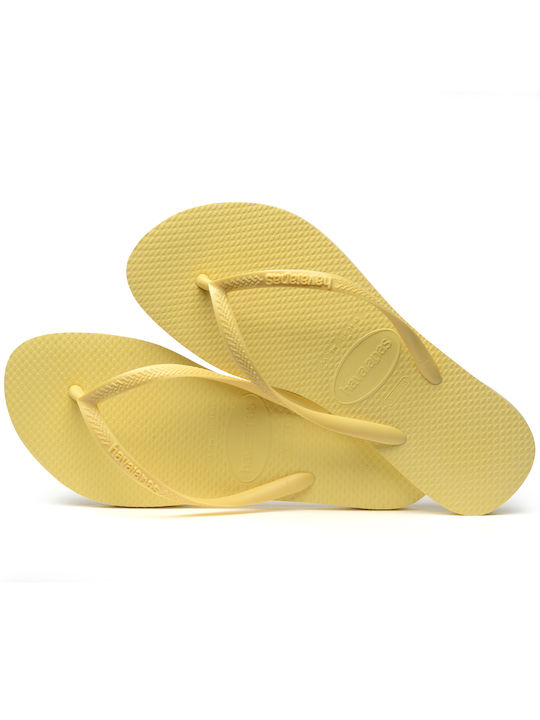 Slim Women's Flip Flops in Yellow Color