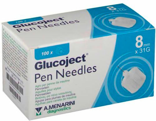 Menarini Glucoject Pen Needles 31G 8mm 100τμχ