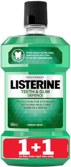 Listerine Teeth & Gum Defence Mouthwash 2x500ml