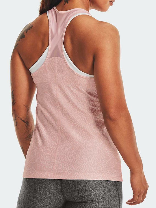 Under Armour Heat Gear Damen Sportlich Bluse Ärmellos Rosa