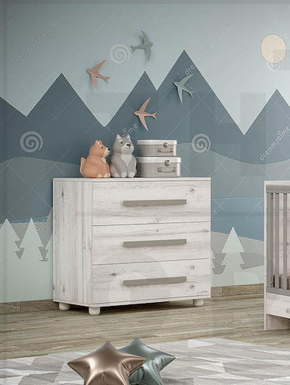 Casababy Alaska Σετ Βρεφικού Δωματίου με Κρεβάτι & Συρταριέρα Μπεζ / Γκρι