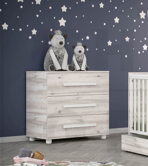Casababy Nova Σετ Βρεφικού Δωματίου με Κρεβάτι & Συρταριέρα Μπεζ / Λευκό