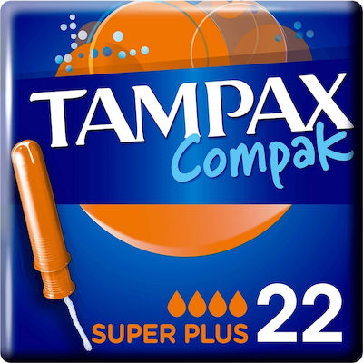 Tampax Compak Super Plus με Απλικατέρ για Αυξημένη Ροή 22τμχ