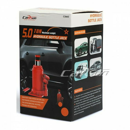 Carsun Hydraulic Car Jack with Lifting Height up to 32.5cm and Lifting Weight up to 5 Tons