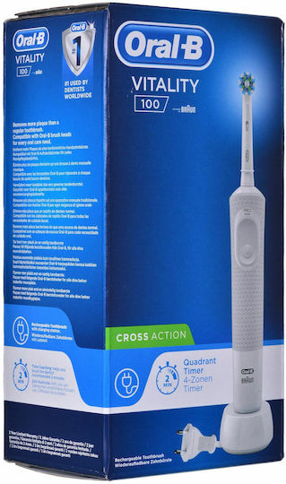 Oral-B Vitality 100 Cross Action Electric Toothbrush with Timer White