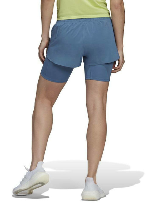 Adidas Icons 2 In 1 Women's Sporty Shorts Blue