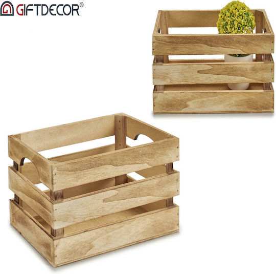 Gift Decor Decorative Crate Garden Wooden 26x16x13cm 26cmx16cmx13cm 81836