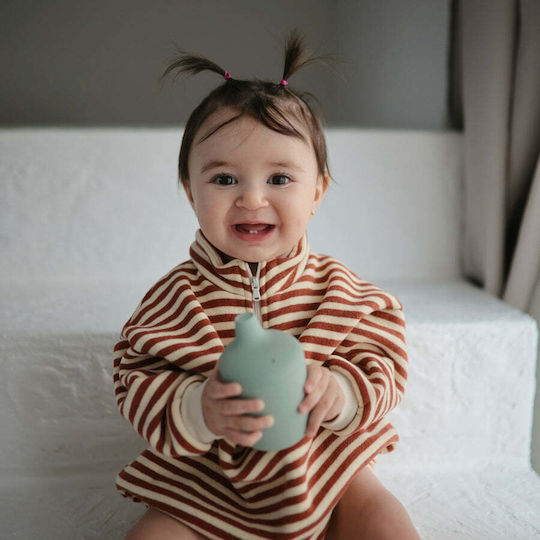 Mushie Παιδικό Ποτηράκι "Sippy Cup" από Σιλικόνη Μπλε για 6m+