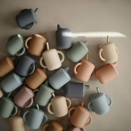 Mushie Бебешка чаша Sippy Cup от силикон Розов за 6m+m+