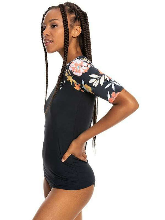 Roxy Beach Classics UPF 50 Pentru Femei Tricou De Protecție Solară Cu Mâneci Scurte Multicolor
