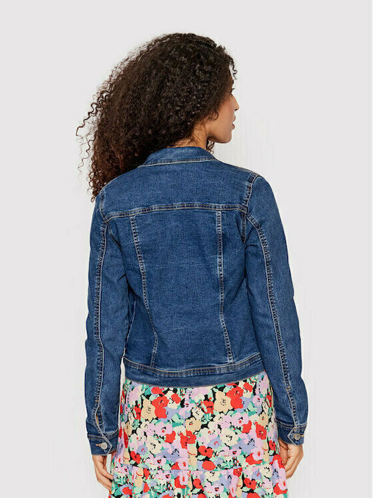 Only Women's Short Jean Jacket for Spring or Autumn Blue