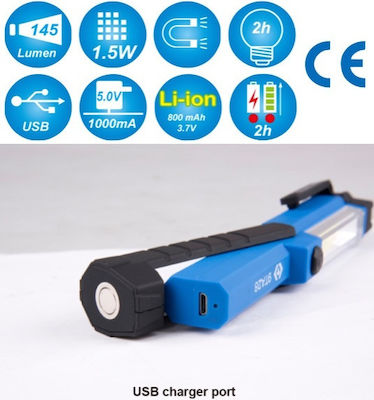 King Tony Battery Workshop Light LED Dual Function with Brightness up to 145lm