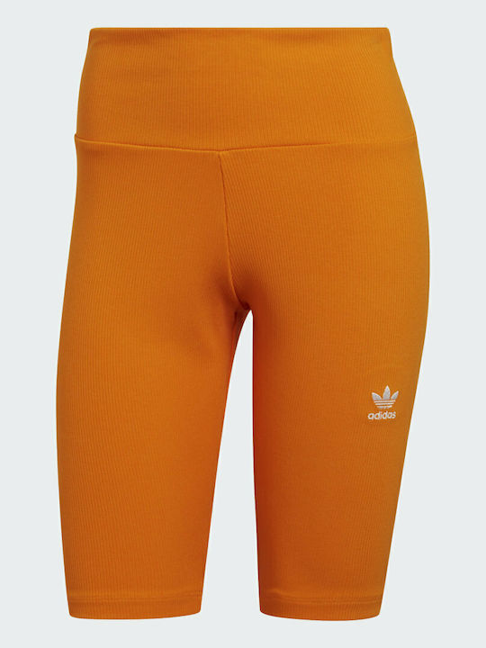Adicolor Essentials Training Γυναικείο Ποδηλατικό Κολάν Ψηλόμεσο Bright Orange
