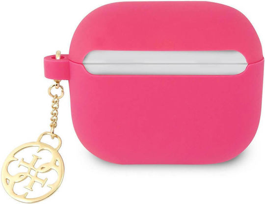 Guess Logo Калъф в Фуксия цвят за Apple AirPods 3