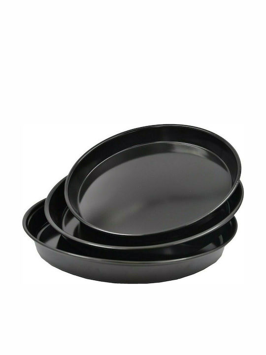 Karvounis Tăvi de copt Rotund Aluminiu Black 32cm
