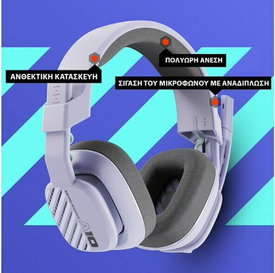 Astro A10 Gen. 2 Over Ear Gaming Headset with Connection 3.5mm Purple