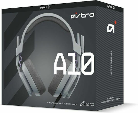 Astro A10 Over Ear Gaming Headset με σύνδεση 3.5mm Γκρι