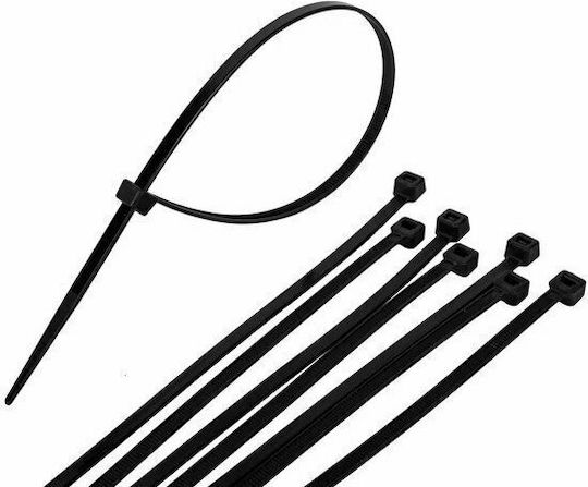 SAS Plastic Cable Ties 250mmx3.6mm In Black Colour 100pcs AK-KO-149