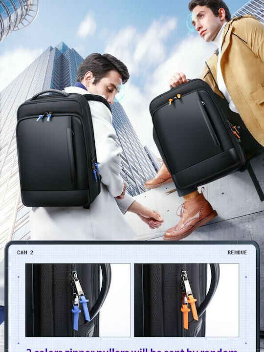Bopai Wasserdichte Rucksack für Laptop 15.6" mit USB-Anschluss in Schwarz