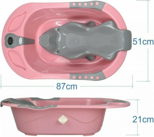Bebe Stars Babybadewanne Bubble mit Thermometer Pink