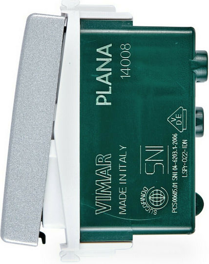 Vimar Plana Front Plate Wall Push Staircase Button without Frame White 14008.SL