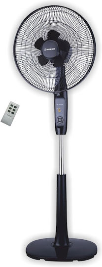 Morris Pedestal Fan 60W 40cm Diameter with Remote Control Black