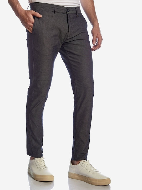 Trousers Chino Elastic in Slim Fit Navy Blue